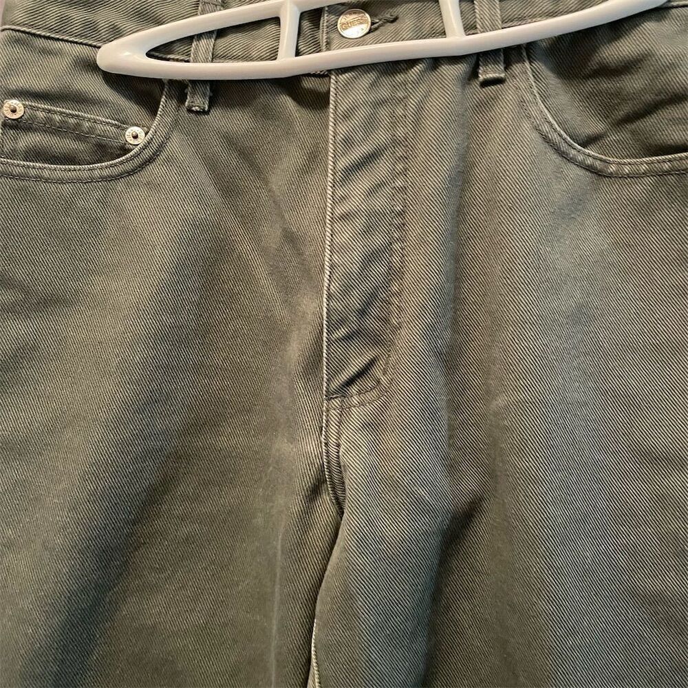 Guess Women's Green Straight Jeans Size 31 High Rise Denim Pants Y2K Feminine - Picture 4 of 8
